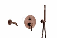 ARMATURA KRAKÓW KFA Bateria wannowa podtynkowa MOZA ROSE GOLD/MIEDŹ SZCZOTKOWANA 5039-401-34