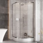 BESCO Kabina prysznicowa z brodzikiem 90x90x190 Zarya Chrom 90 + brodzik Alex Stone Effect Black 90 ZC-ALS90-190