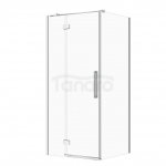 CERSANIT - Set B692 - Kabina Kwadratowa CREA na zawiasach 90x90X200  LEWA  Chrom szkło transparentne  S601-137