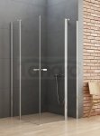 New Trendy - Kabina prysznicowa prostokątna podwójne drzwi uchylne ze ściankami NEW SOLEO / Linia Gold Różne rozmiary