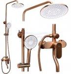 REA - Zestaw natryskowy DROP Miedź Szczotkowany