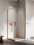 NEW TRENDY Kabina prysznicowa SMART COPPER BRUSHED 2D prostokątna U 100x110x200 szkło czyste 8mm Active Shield 2.0  EXK-7747