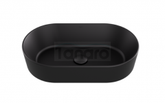 BESCO Umywalka nablatowa Lova Cera-Line 53 Matt Black UNCM-53-LOC
