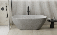 BESCO Wanna wolnostojąca Moya Glam 170x70 srebrny #WMD-170-MS