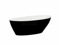 BESCO Wanna wolnostojąca 160x70 Goya B&W klik-klak chrom #WMD-160-GBW
