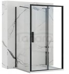 REA - Kabina Prysznicowa Przyścienna RAPID SLIDE Black-Czarna  /drzwi 100 + ścianka 90 x2 + ramię x2/