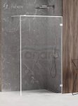 NEW TRENDY Kabina ścianka walk-in Avexa White 120x200 czarna aluminiowa ramka szkło 6mm EXK-2913