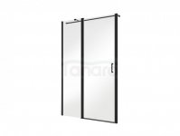 BESCO Drzwi wnękowe prysznicowe uchylne EXO-C BLACK 120cm ECB-120-190C