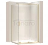 REA - Kabina Prysznicowa MONTANA Gold Brush / Złota Szczotkowana 100x100  /drzwi 100 + ścianka 100/
