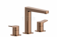 ARMATURA KRAKÓW KFA bateria umywalkowa 3-otworowa stojąca MALAGA BRUSHED ROSE GOLD 4522-221-34