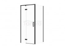 CERSANIT - Set B855 - Kabina kwadratowa LARGA na zawiasach 80x80X195  LEWA  Czarna szkło transparentne  S601-220