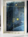 NEW TRENDY Drzwi prysznicowe przesuwne 160x200 SMART LIGHT GOLD EXK-4225