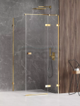 NEW TRENDY Kabina prysznicowa drzwi uchylne AVEXA GOLD SHINE Linia Platinium 80x100x200 EXK-1650/EXK-1651