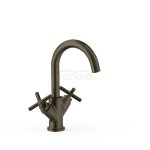 TRES MONTBLANC Bateria dwuuchwytowa umywalkowa- czarny brąz 28310301KMB 