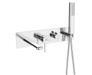 LAVEO Bateria wannowa podtynkowa z zestawem natryskowym POLA BAP_011P