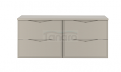 MEGSTYL Szafka pod Umywalkę z Blatem 4S 120cm Kaszmir Zestaw-6 DELICA-0000-0041