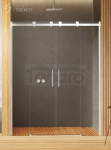 NEW TRENDY Drzwi wnękowe prysznicowe przesuwne podwójne SOFTI 130x200 EXK-3904