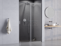 BESCO Drzwi prysznicowe przesuwne Zarya Chrom 130cm DZ-130