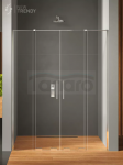 NEW TRENDY Drzwi wnękowe prysznicowe przesuwne podwójne SMART 130x200 EXK-4014