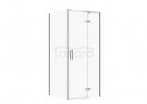 CERSANIT - Set B851 - Kabina kwadratowa LARGA na zawiasach 90x90X195  PRAWA  Chrom szkło transparentne  S601-216