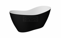 BESCO Wanna wolnostojąca Viya Matt B&W 170x72 + klik-klak chrom #WMMC-170V