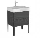 KROFAM - Szafka pod umywalkę VIBE 60cm, 2 szuflady, czarny  VI 6070-45Z-S