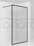 JELLOW  - ścianka prysznicowa TEINE 90 typu Walk-In szkło transparentne 6mm profil CZARNY  KN-02-W-33-90
