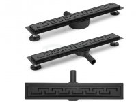 REA - Odpływ liniowy GREEK Black/Czarny 80