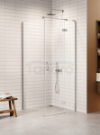 NEW TRENDY Kabina NESTA chrom 1D prostokątna L 90x80x200 czyste 6mm Active Shield 2.0 K-3603
