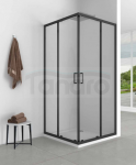 AQUAFORM Kabina prysznicowa AZUL kwadratowa 90x90x185 szkło mrożone 5mm profil czarny mat AQ.101-501116