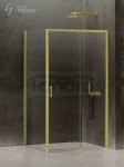 NEW TRENDY Kabina prysznicowa PRIME LIGHT GOLD drzwi przesuwne 130x80x200  D-0426A/D-0223B