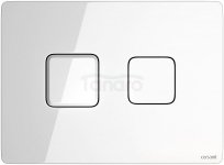 CERSANIT - Przycisk pneumatyczny ACCENTO Square szkło białe  S97-054