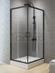 NEW TRENDY Kabina prysznicowa NEW VARIA BLACK 2D kwadratowa U 90x90x200 szkło czyste 6mm Active Shield K-5162
