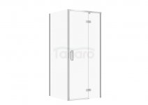 CERSANIT - Set B849 - Kabina kwadratowa LARGA na zawiasach 80x80X195  PRAWA  Chrom szkło transparentne  S601-214