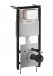 OMNIRES STRONGFRAME stelaż podtynkowy do miski toaletowej z ECO spłukiwaniem + MINIMAL przycisk spłukujący FLUSH SET biały mat STFWCECO1M-RWM