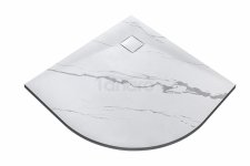 BESCO Brodzik półokrągły Vexo Marble 90x90 VM-90-90-P