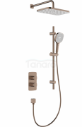 ARMATURA KRAKÓW KFA Zestaw podtynkowy z baterią natryskową termostatyczną MALAGA BRUSHED ROSE GOLD 5759-301-34 