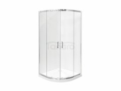 BESCO Kabina prysznicowa półokrągła Modern Chrom 90 x 190 szkło grafitowe MP-90-190-G 