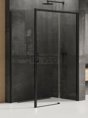 NEW TRENDY - Kabina prostokątna prysznicowa drzwi przesuwne 100x80x200 PRIME BLACK PL PRODUKCJA 
