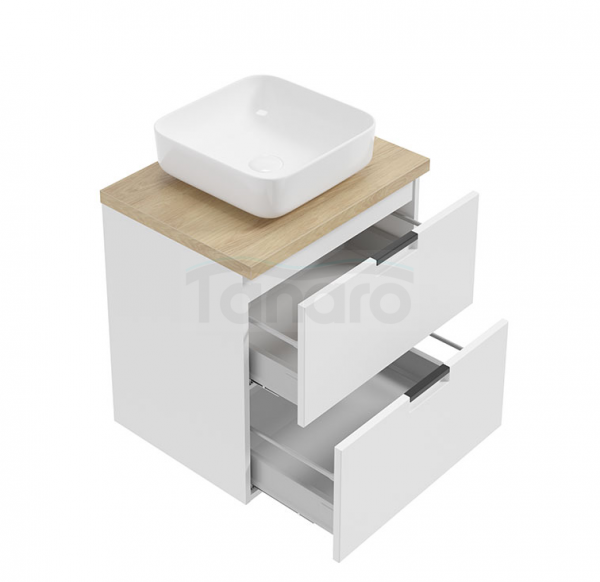 DEFTRANS szafka pod umywalkę z dwiema szufladami 60x60 Avola D60 biały mat 001-D-06024