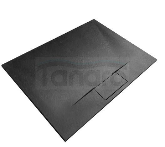 REA - Brodzik prysznicowy BAZALT LONG Black/Czarny 80X120