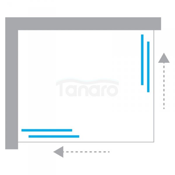 NEW TRENDY Kabina prysznicowa SMART GUNMETAL BRUSHED 2D U 90x90x200 szkło czyste 8mm Active Shield 2.0 EXK-7914