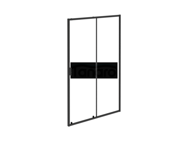 BESCO Drzwi prysznicowe przesuwne Zarya Black 100 DZB-100