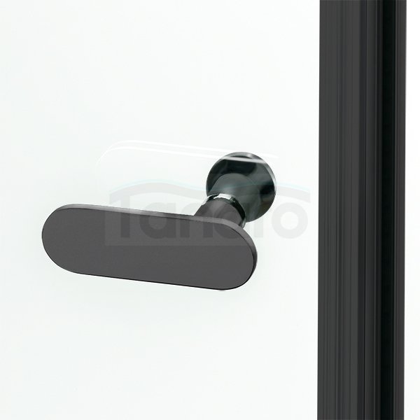 NEW TRENDY Kabina prysznicowa NEW SOLEO BLACK prostokątna pojedyncze drzwi uchylne 90x100x195  D-0231A/D-0116B
