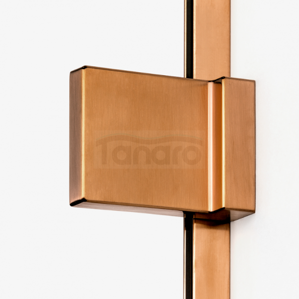 NEW TRENDY Kabina prysznicowa walk in Avexa Copper Brushed, jednoelementowa, z wieszakiem relingowym. Grubość szkła 8mm 50x200 EXK-7164