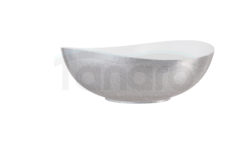 BESCO Wanna wolnostojąca Siya Glam 172x100 srebrna + klik-klak chrom #WMD-172-SS