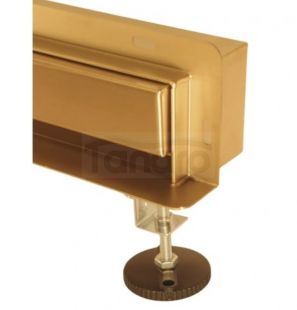 AQUALINE Odpływ liniowy ścienny złoty gold 2w1 pod płytkę 120cm S04GL1200