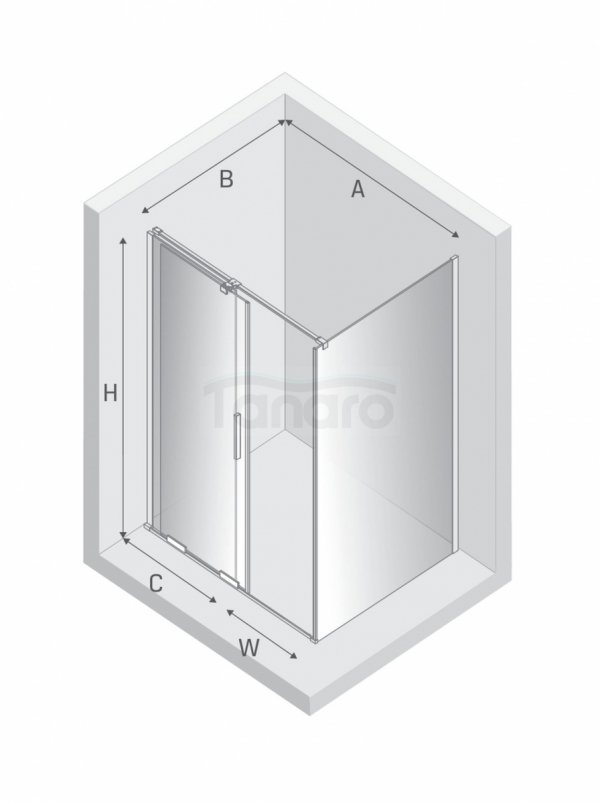 NEW TRENDY Kabina prysznicowa Smart, drzwi przesuwne 150x120x200 EXK-4049