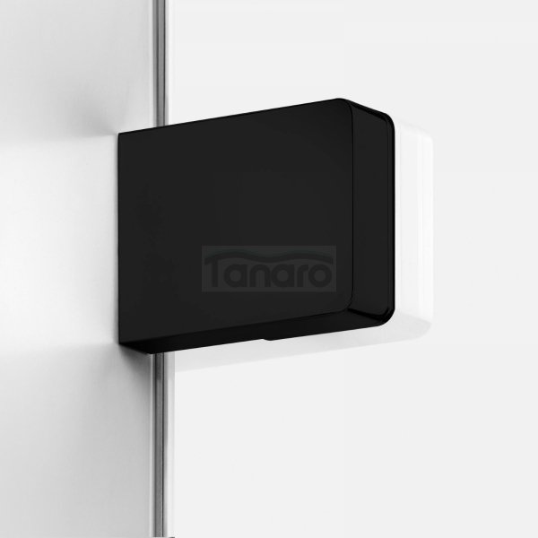 NEW TRENDY Kabina prysznicowa SOFTI BLACK X 1D prostokątna L 100x80x200 szkło czyste 8mm Active Shield 2.0 EXK-5375