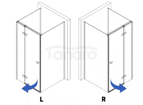 REA - Kabina Prysznicowa Przyścienna ATLAS CHROM uchylne drzwi 90 LEWE + ścianka 100 x2 + adapter do kabiny przyściennej + ramię x2